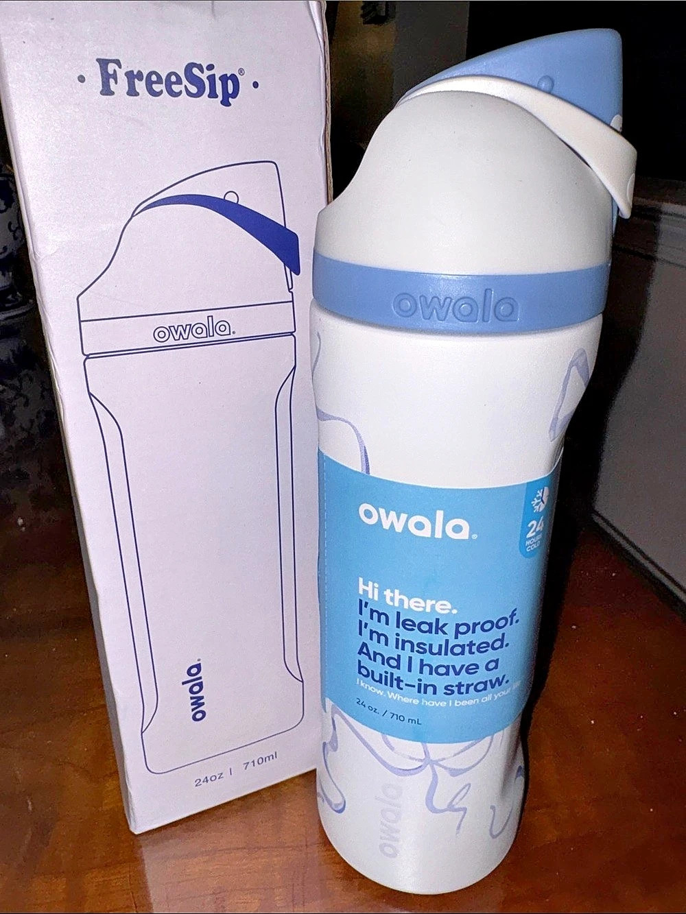 Owala blue ribbon Tumbler NWT